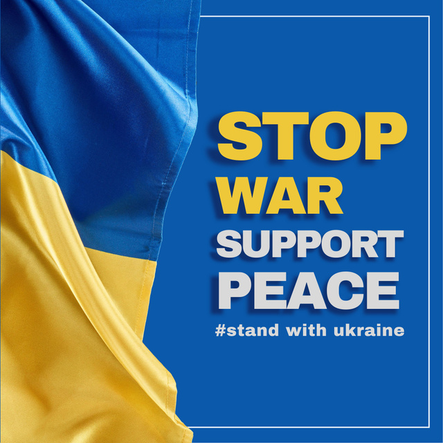 Stand whith Ukraine Instagram Design Template