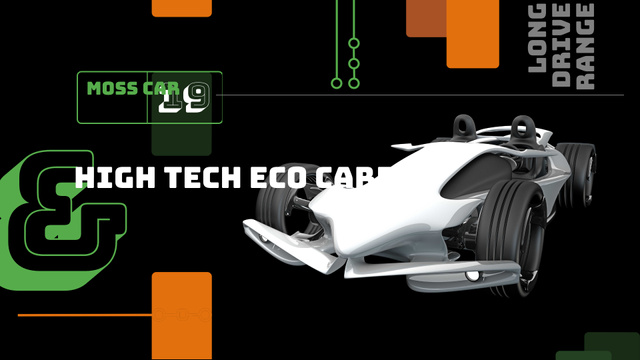 Eco care concept with Sports Car Full HD video Design Template