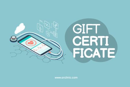 Virtual Clinic Services Offer Gift Certificate Modelo de Design