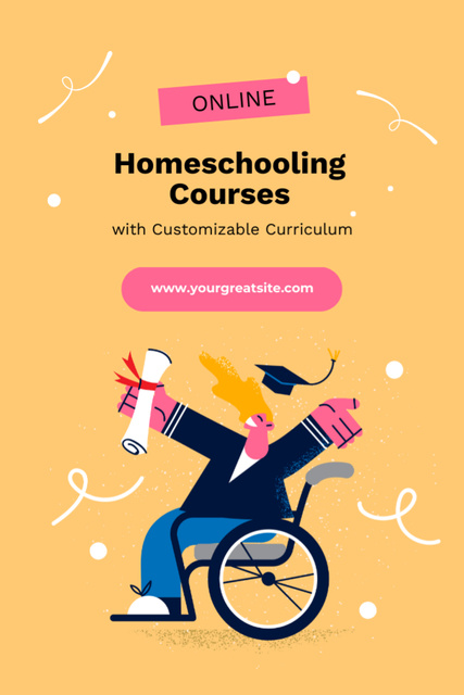 Progressive Home Education Offer with Happy Inclusive Student Flyer 4x6in – шаблон для дизайну