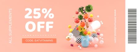 Nutritional Supplements Offer Coupon Design Template
