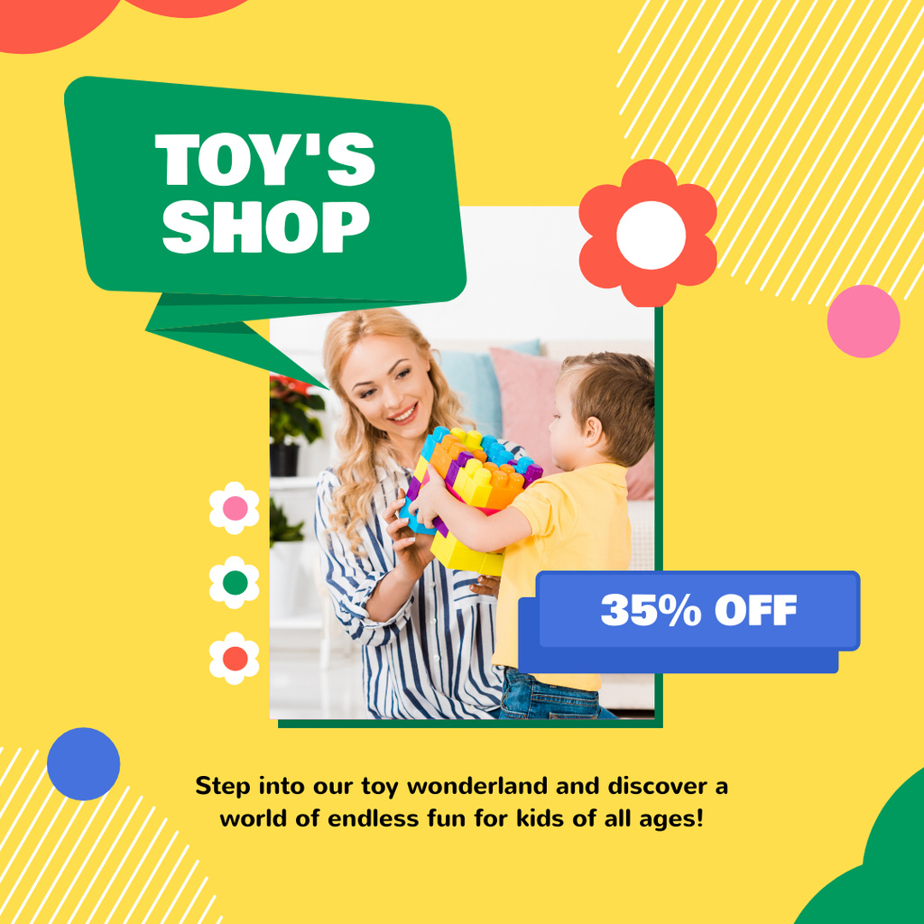 Discount on Children's Store Products Instagramデザインテンプレート