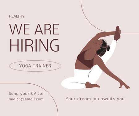 Yoga Trainer Vacancy Facebook Design Template