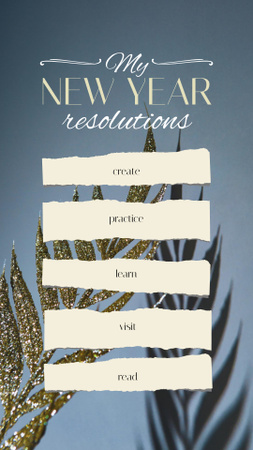 New Year's Festive Resolutions Instagram Story Design Template