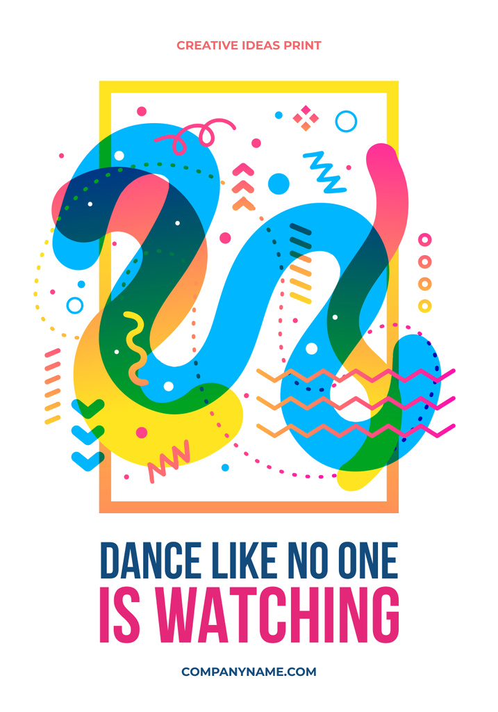 Dance Party Creative Ad with Phrase Poster 28x40inデザインテンプレート