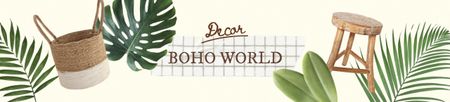 Home Decor Offer in Boho Style Ebay Store Billboard Πρότυπο σχεδίασης
