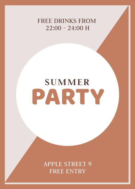 Platilla de diseño Summer Party Minimalist Announcement Flayer