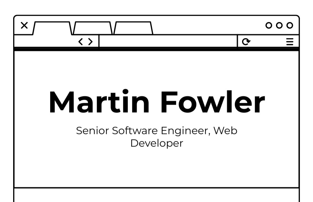 Senior Software Engineer And Web Developer Services Business Card 85x55mm Tasarım Şablonu