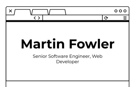 Szablon projektu Starszy inżynier oprogramowania i usługi dla programistów internetowych Business Card 85x55mm