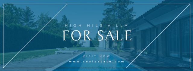 High Hills Villa For Sale Facebook cover Design Template