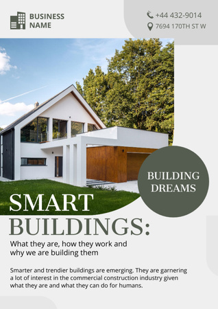 Smart Buildings Construction Services Newsletter – шаблон для дизайну