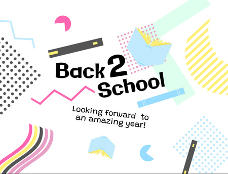 Back to School Announcement Postcard 4.2x5.5in Design Template