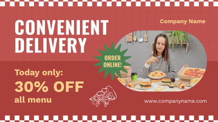 Delicious Meals With Convenient Delivery At Reduced Price Full HD video Design Template