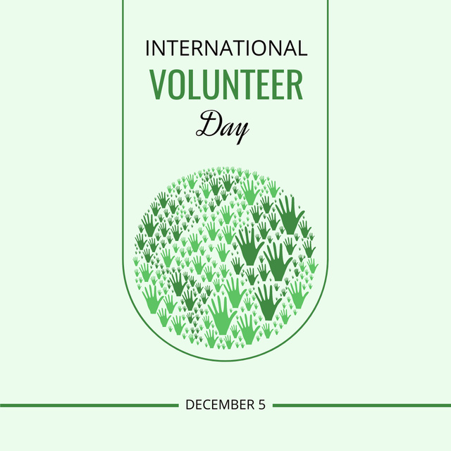 Ontwerpsjabloon van Instagram van Let's Celebrate International Volunteer Day