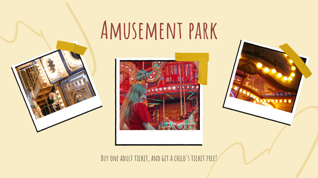 Ontwerpsjabloon van Full HD video van Adventurous Amusement Park Entry Free Promo