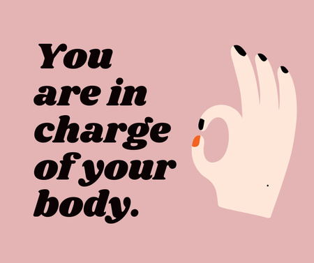 Platilla de diseño Phrase about in Charge of Own Body Facebook