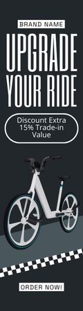 Extra Discount on Bicycles Upgrade Skyscraper Design Template