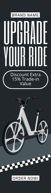 Extra Discount on Bicycles Upgrade Skyscraperデザインテンプレート