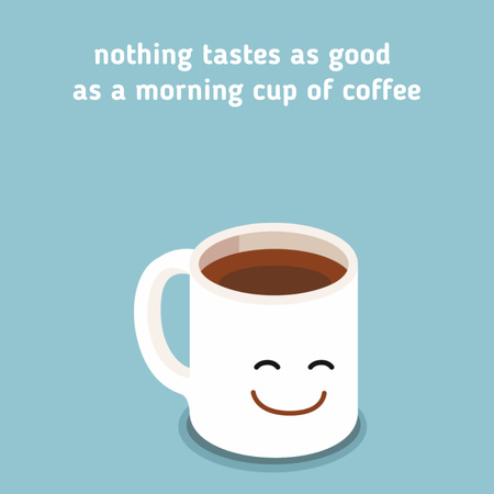 Szablon projektu Happy Smiling cup of Coffee Animated Post