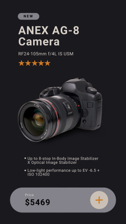 Photography Camera Sale Instagram Story – шаблон для дизайну