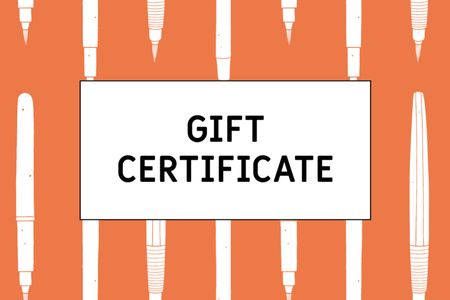 művészeti kellékek hirdetés ceruza minta Gift Certificate tervezősablon