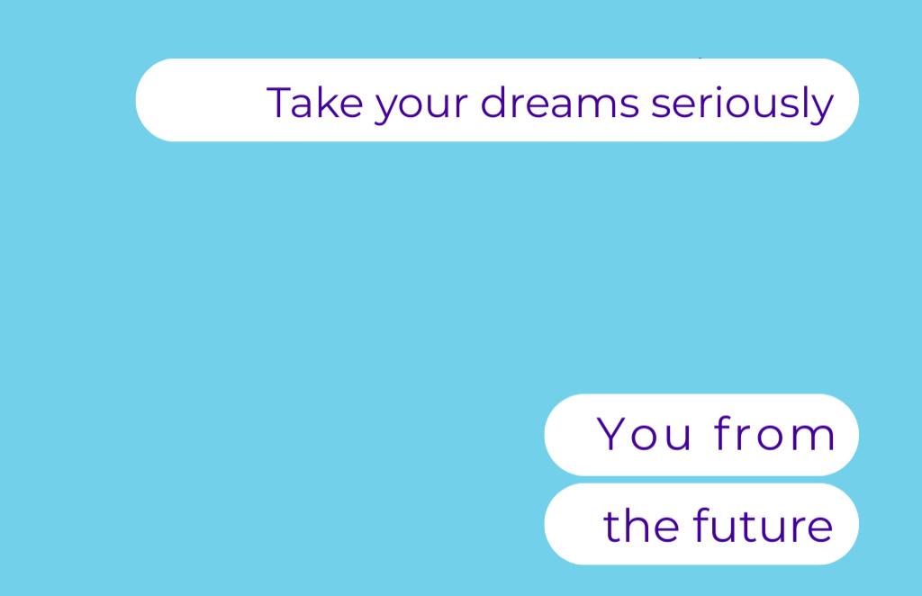 Inspirational Motivational Phrase about Dreams Business Card 85x55mm – шаблон для дизайну