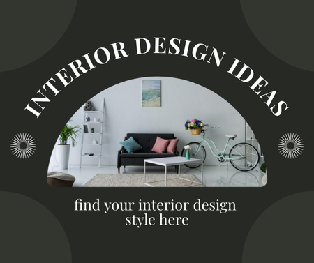 Modern and Minimalist Living Room  Facebook Design Template