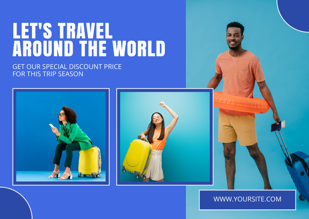 Special Discount on Summer Travel Card Modelo de Design