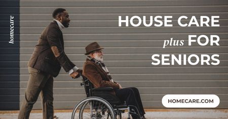 House Care for Seniors Facebook AD Modelo de Design