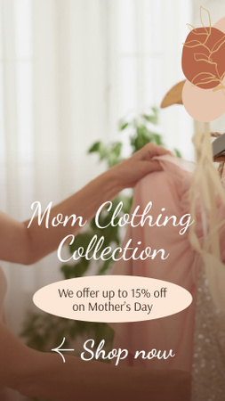 Modèle de visuel Mom Clothing Collection With Discount On Mother's Day - TikTok Video