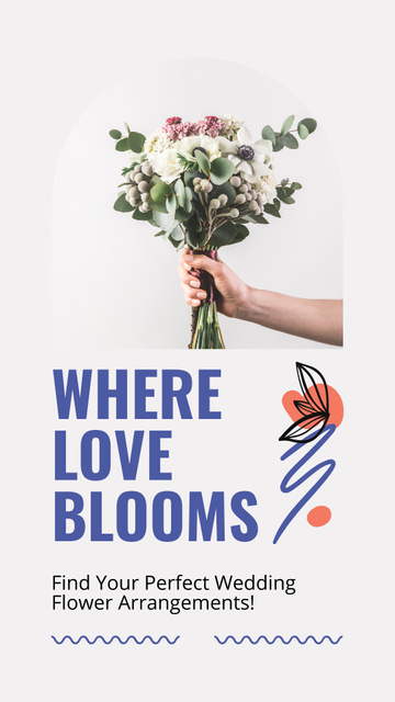Perfect Fresh Bouquets for Weddings Instagram Story Design Template