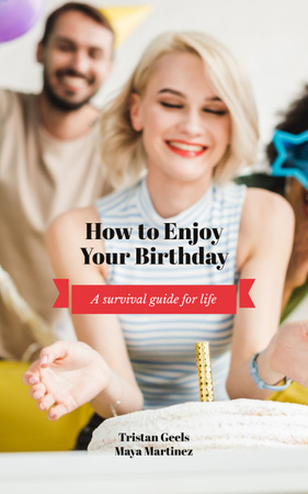 Designvorlage How to Have Fun Birthday Party with Happy Blonde für Book Cover
