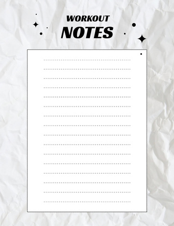 Workout Notes Planner With Paper Texture Notepad 107x139mm Design Template