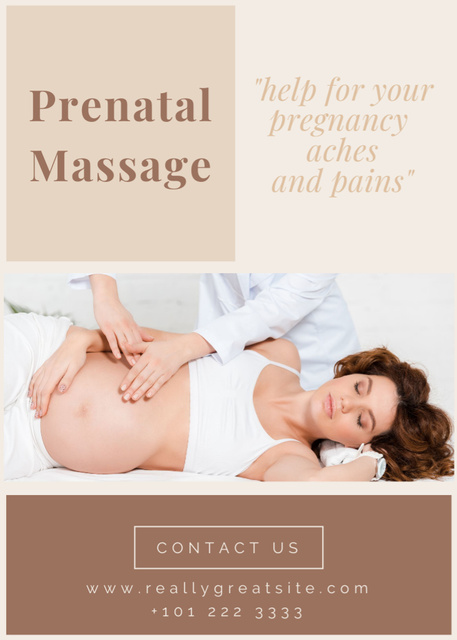 Prenatal Massage Services Flayer Modelo de Design