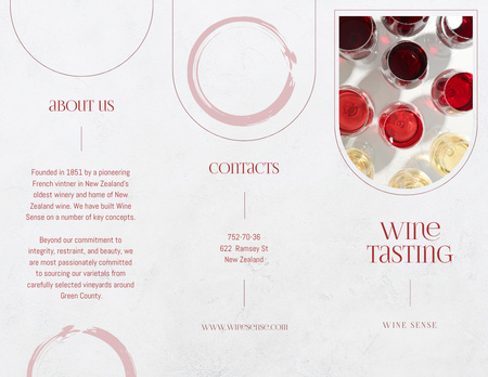 Designvorlage Köstlicher Wein in Weingläsern für Brochure 8.5x11in