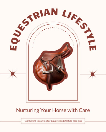 Ontwerpsjabloon van Instagram Post Vertical van Stijlvolle uitrusting voor uw paard