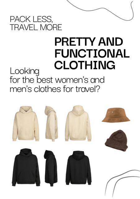 Travel Clothing Sale Offer on White Flyer A5デザインテンプレート
