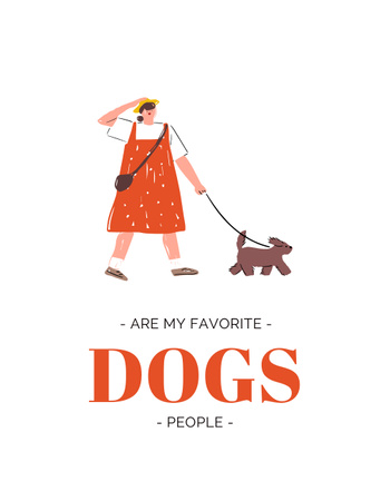 Illustration for Dogs Lover T-Shirt Design Template