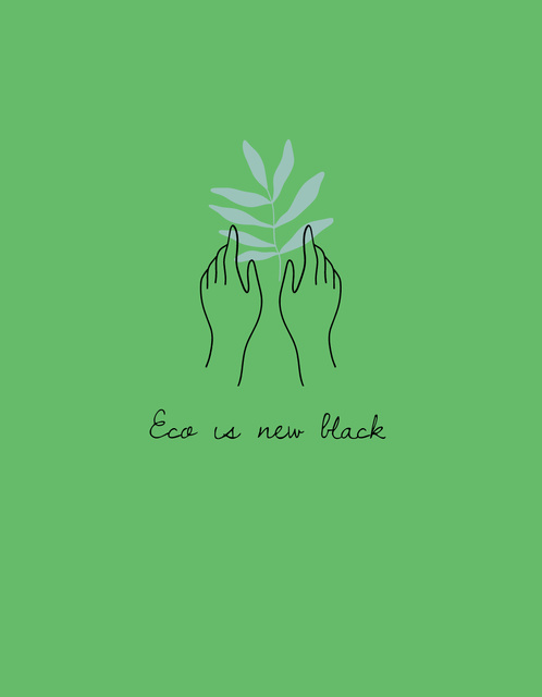 Eco Concept with Hands Touching Plant T-Shirt Šablona návrhu