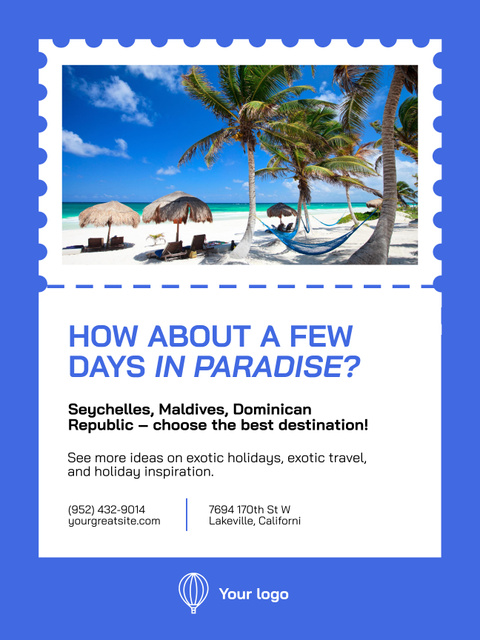 Template di design Unforgettable Oceanside Destinations And Tours Offer Poster 36x48in