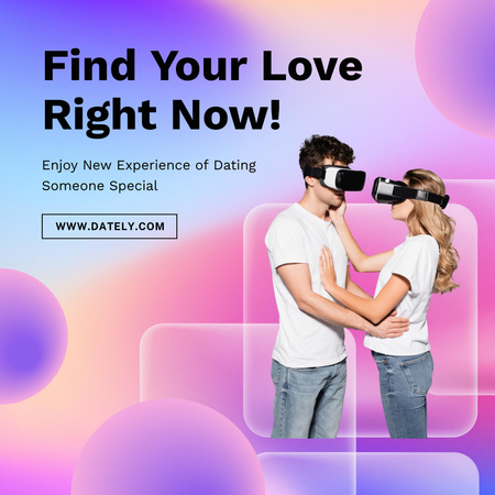 New Virtual Reality App for Dating Instagram Design Template