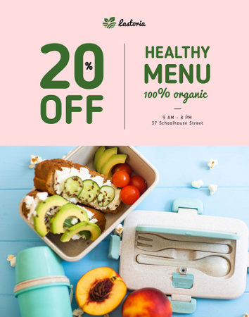 Discount on Healthy Nutrition Products Poster 22x28in Tasarım Şablonu