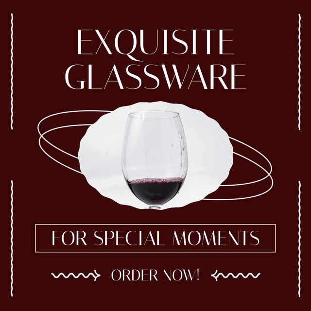 Incredible Wineglass For Special Occasions Animated Postデザインテンプレート