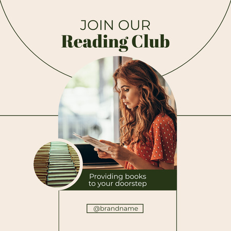 Modèle de visuel club de lecture - Instagram