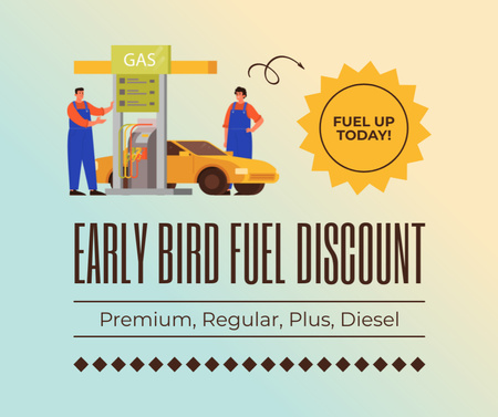 Affordable Fueling Service at Gas Stations Facebook Design Template