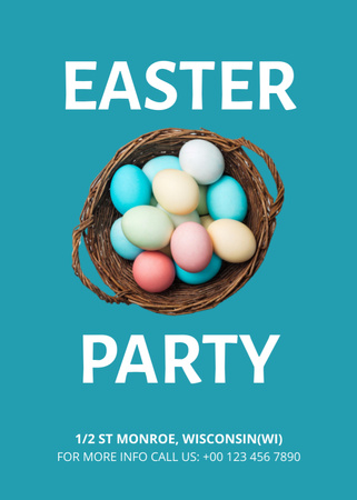 Announcement Of Easter Party  Flayer Design Template