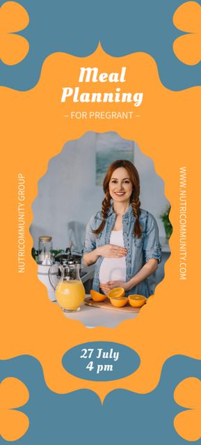Nutritionist for Pregnant Women Invitation 9.5x21cm Tasarım Şablonu