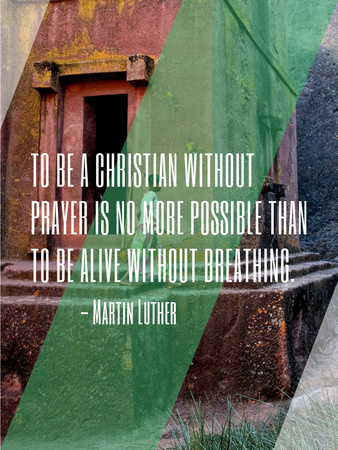 Christian Religion Quote on Church background Poster US Tasarım Şablonu