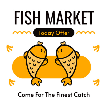 Finest Catch on Fish Market Instagram Design Template