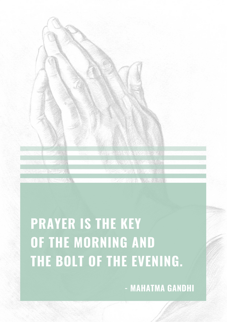 Designvorlage Religion citation about prayer für Poster
